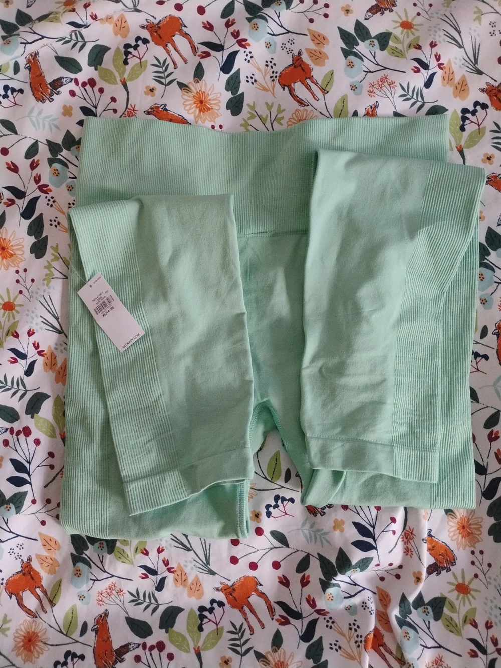 Mint Green Fitted High-Waisted 7/8-Length Inseam Performance Leggings
